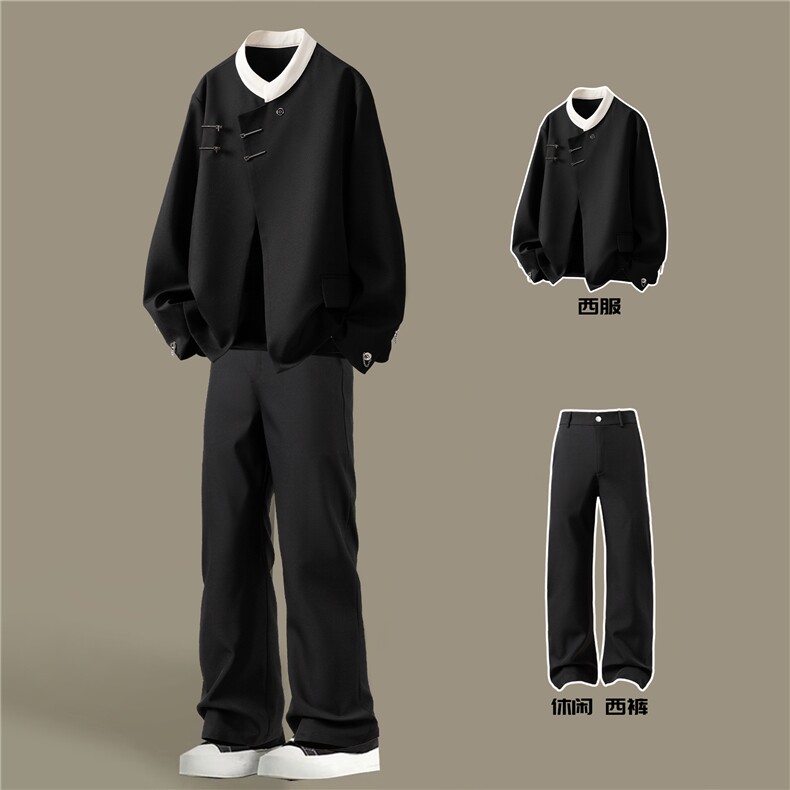 拼色西服95%绦纶5%氨纶M-5XL大码XF77951特P65控98西裤78151P45，男装西服，星座227-7