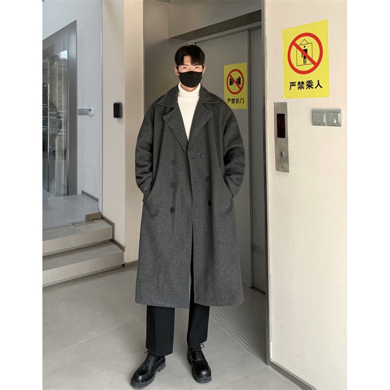 秋冬季新款男士毛呢大衣男中长款呢子大衣风衣宽松外套F28-P73,男装风衣,星座308B-2