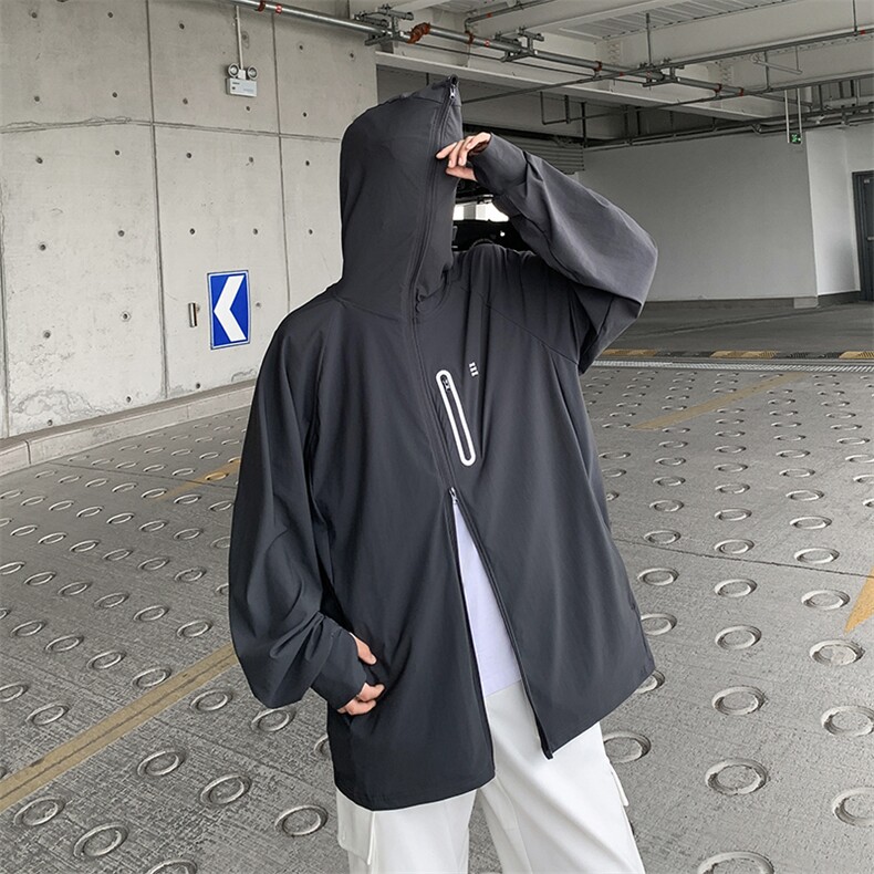 轻透气男女宽松连帽防晒服可遮脸一体皮肤衣钓鱼服外套F1-p40,男装防晒衣,星座1008-2
