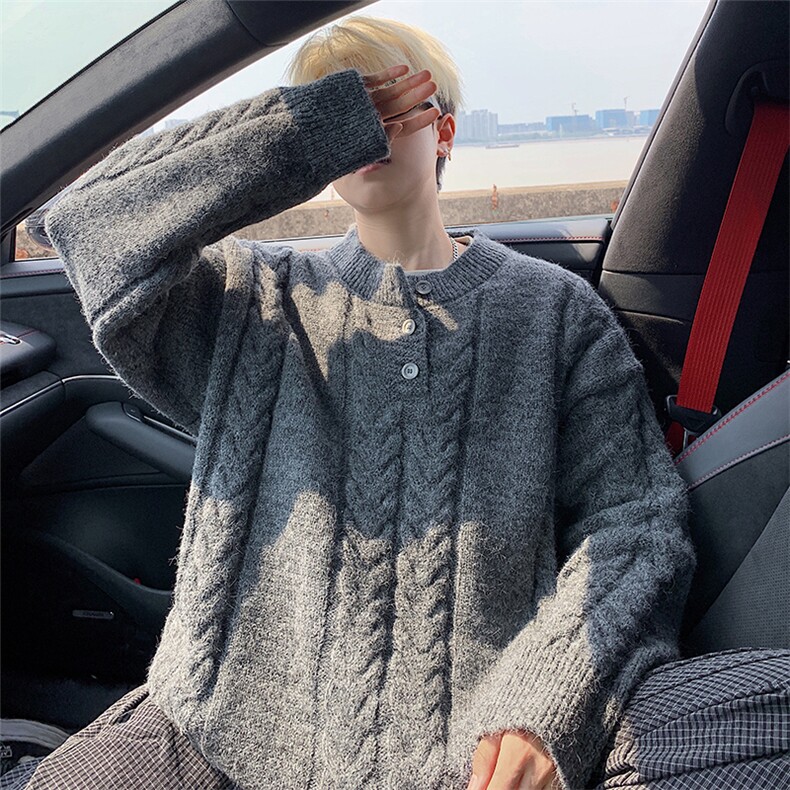 毛衣男秋冬新款港风宽松针织毛衫MYA5-P65，男装针织衫/毛衣，星座214-3