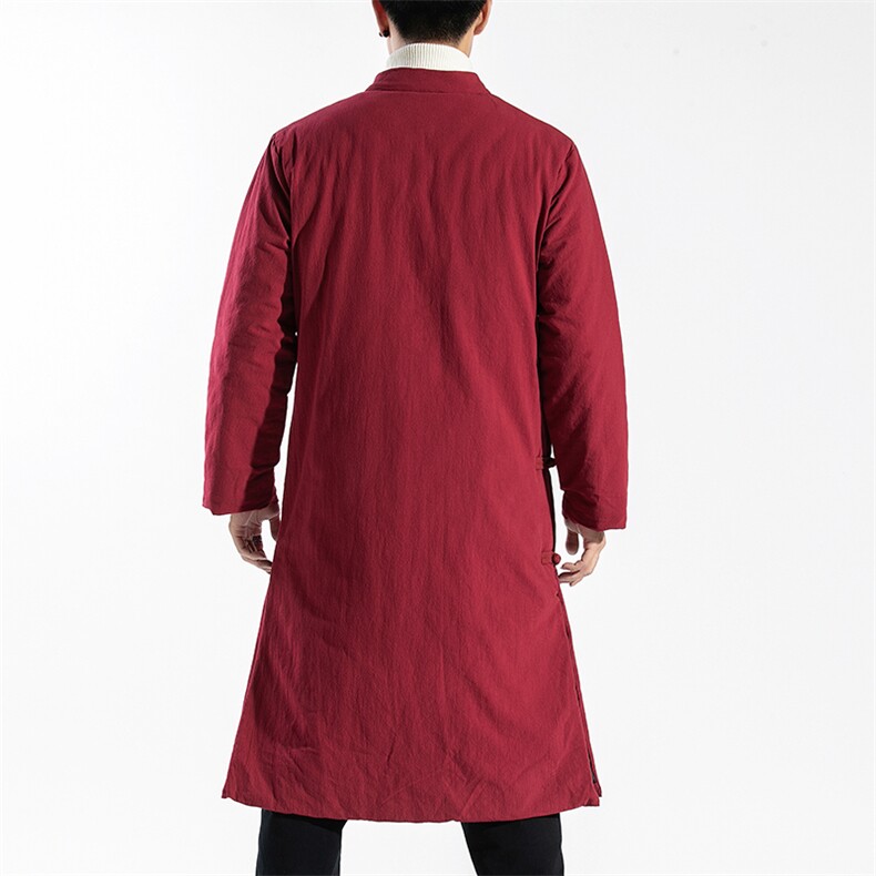 冬长款棉大衣中国风汉服潮男加厚棉衣棉服棉袄档口-MY371/P120,男装棉衣,电商B275