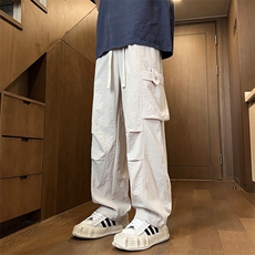 直播数据款春季新款大口袋伞兵裤宽松直筒休闲裤工装裤K515-P42，男装休闲裤，星座914-3