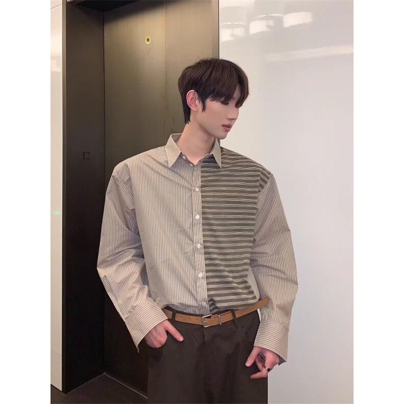 1506/QS2280/P37男士通勤条纹休闲衬衫商务百搭时尚帅气衬衣,男装衬衫,星座1506
