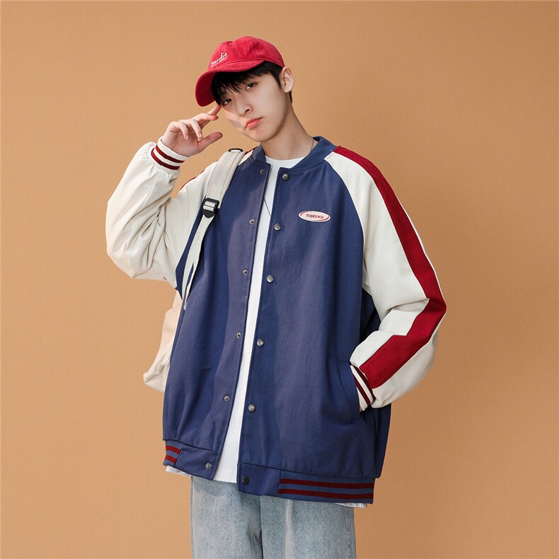 25新款撞色棒球服潮流情侣字母夹克上衣9106/P95,男装夹克,星座202
