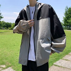 设计感拼色连帽防晒服男夏装外套J595P40，男装夹克，星座1116-2
