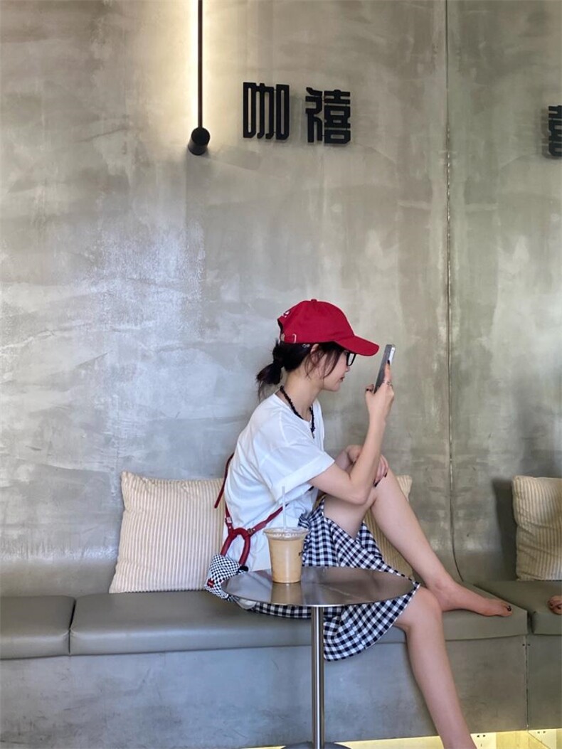 格子半裙?拼格T高级感十足，女装半身裙，Alissa Lin