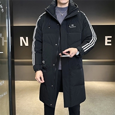 羽绒服男冬款连帽中长款保暖外套标50白鸭绒上衣B317/6127/P275，男装羽绒服，电商B317