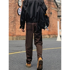 秋冬加厚毛呢小西裤男士休闲裤商务修身直筒长裤子8250/P55/控88，男装西裤，星座1412-2