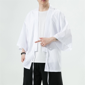 风夏季冰丝垂感宽松七分袖防晒服男半袖风衣 222特p25图片