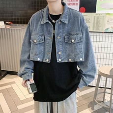 可拆卸夹克ns长袖春季翻领文艺男慵懒纯色简约夹克日常潮JK01P73，男装夹克，星座410-2