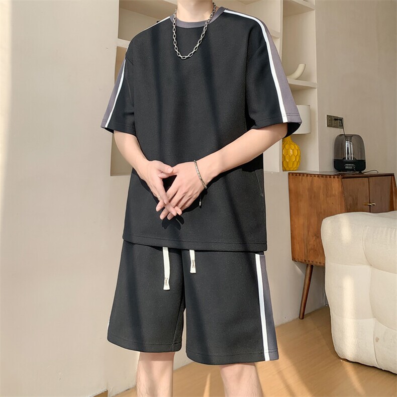 新款休闲短袖套装,男装休闲套装,星座1106-2（原1111B）