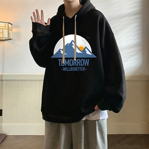 纯棉连帽卫衣男大码运动帽衫宽松薄WY2235-P35 加绒款-P40图片