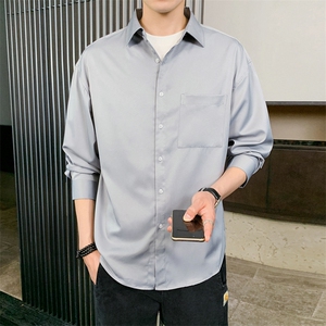 男士长袖免烫衬衫秋季衬衣西装寸衫职业正装休闲DF09T