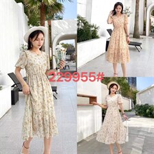 夏季新款碎花连衣裙，女装连衣裙，锦心绣