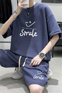 ！数据超好！2022夏季新款男士华夫格短袖T恤套装HTZ01P50图片