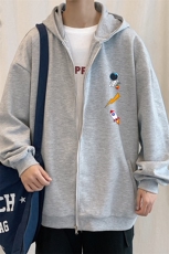 KS21165-P38加绒P43连帽开衫卫衣男运动外套大码班服，男装卫衣，电商A040