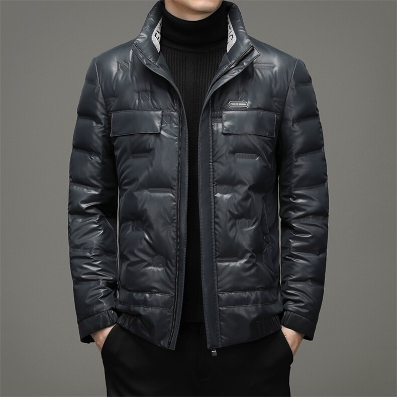 2023冬季商务休闲纯色立领羽绒服男士休闲90%羽绒外套ZG2907-P280,男装羽绒服,电商B212（原钱塘6029）