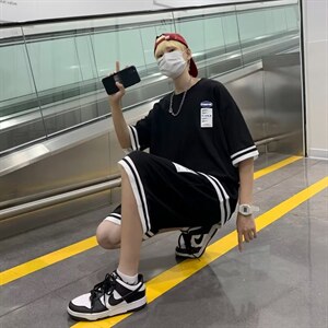 夏季薄款运动服两件套男装时尚休闲套装男士帅气搭配 T1311-P36图片
