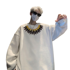 ！圆领卫衣男装港风长袖t恤男外套男WY546-特P23，男装T恤，电商B371
