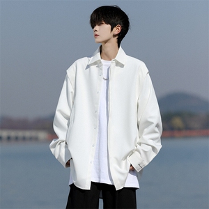 8XL-M春夏假两件衬衫长袖大码痞帅高级感衬衣垂感外套CS9005/P60图片