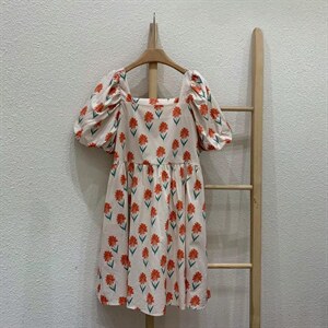 韩系碎花连衣裙,女装连衣裙,DINGOIN 定芹