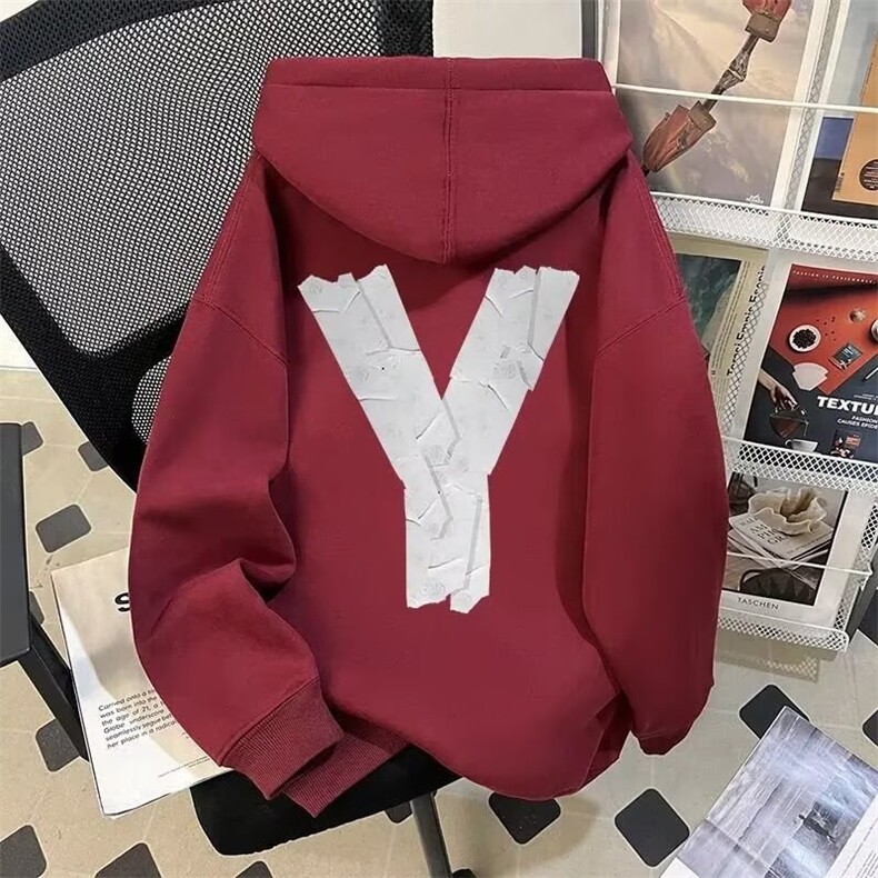 春秋新款美式复古小众设计感连帽宽松卫衣外套男WY415-P39,女装短外套,星座208-5