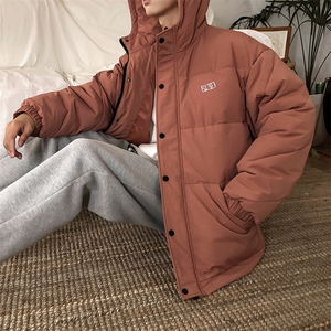 【】A003-HY8008-P130冬装新款印花连帽面包服棉衣 港风图片
