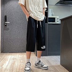 QK72232-P25冰丝七分裤男大码速干短裤男五分裤港风，男装休闲裤，电商A040