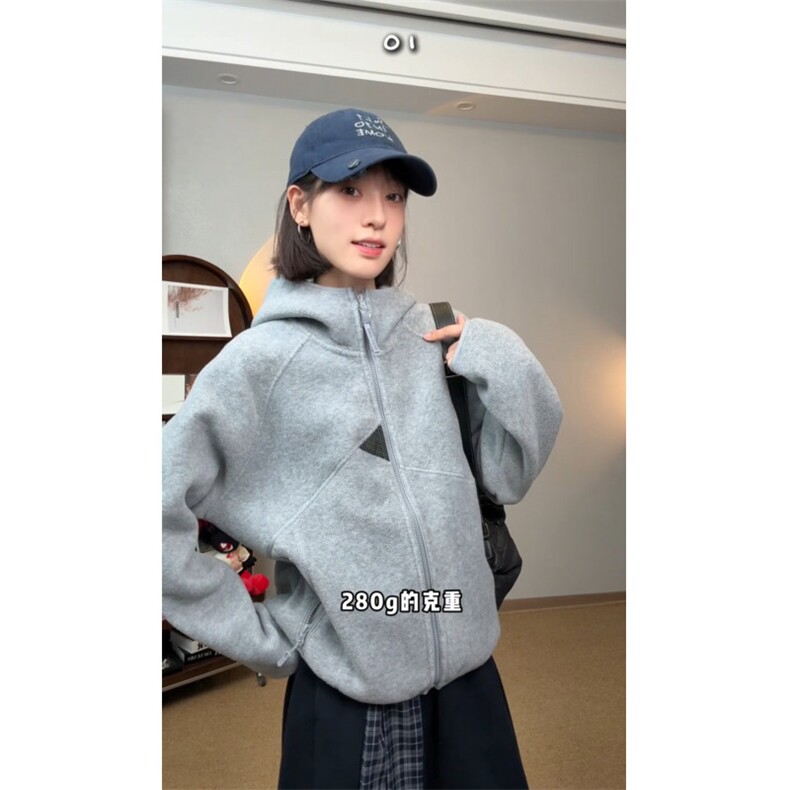 网图结构设计摇粒绒户外秋冬保暖连帽外套男女情侣装P75,男装棉衣,电商C306-1