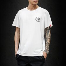 2021夏季新马切达日系大码男卡通笑脸印花时尚潮T恤短袖T1026-P25，男装T恤，电商A001