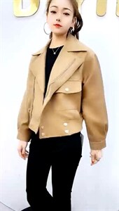 春季新款机车风外套图片