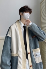 牛仔夹克男大码牛仔外套男茄克9023-p110，男装夹克，电商D206-1