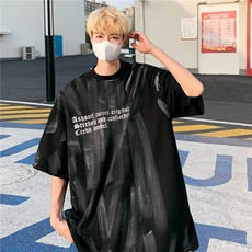 潮五分袖标准T恤夏季青春流行印花男日常ins圆领T5569-P32，男装T恤，星座1109-3