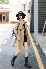 「布之魅」中长款风衣，三色，设计感十足，女装风衣，布之魅