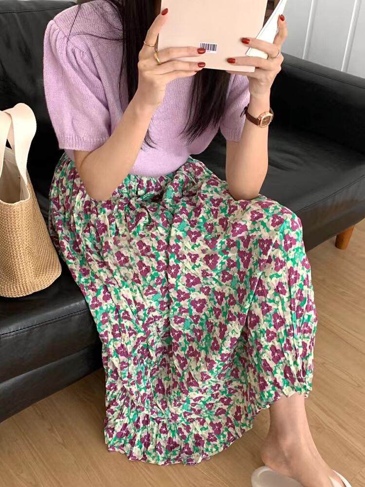 花半裙，女装半身裙，曼希野