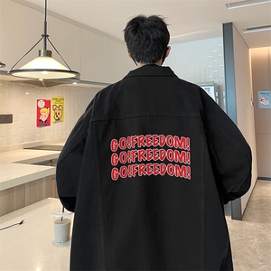 牛仔夹克男大码牛仔外套男茄克 NJ77338-P60加绒款-P75图片