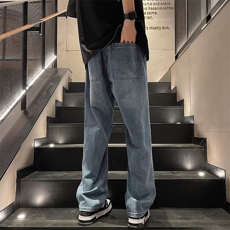 青少年拉链男童牛仔裤百搭2025新款儿童裤子常规直筒长裤潮秋季,男装牛仔裤,星座506A