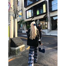 【有货】G11LL-特P40美式复古蓝色格子裤子男女秋冬新款加绒裤，男装休闲裤，星座1007（原301D）