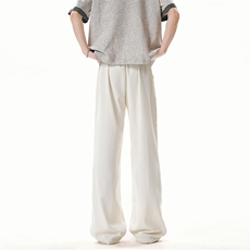 XK439-特P38夏冰丝凉感西裤美式垂感宽松微喇直筒男休闲长裤潮，男装西裤，电商A178