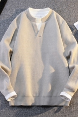 8800-P502025年秋冬新款圆领毛衣男时尚长袖针织衫，男装针织衫/毛衣，电商A113