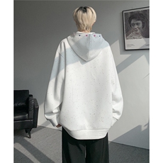WY10181-特P55加绒特65重磅美式连帽大码卫衣半拉链外套男，女装短外套，电商A059