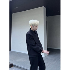 秋季小众明线雅痞垫肩西装外套男老钱风高级感痞帅西服JXZ54，男装夹克，星座1116A（原606A-3）
