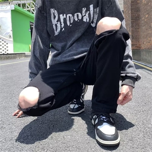 牛仔裤男夏季潮大码休闲裤子V116P40图片