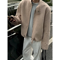 琥珀鎏金毛呢仿羊绒短款呢子外套毛呢夹克JK05007P115，男装毛呢大衣，星座1004（原星座815-3）
