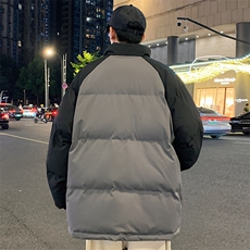 潮美式情侣棉服冬季宽松加厚男女款立领上衣M05-P75，男装棉衣，星座308B-2
