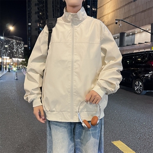 抖音直播飞行立领休闲纯色复古百搭外套美式教练夹克26188-39图片
