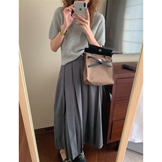春秋韩版羊毛衫女套头圆领短款宽松百搭打底衫毛衣，女装羊毛衫，恩泰羊绒