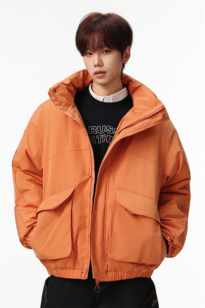 新款冬季大码羽绒棉服棉袄连帽工装韩版宽松外套A436-2533-P98,男装棉衣,电商A436