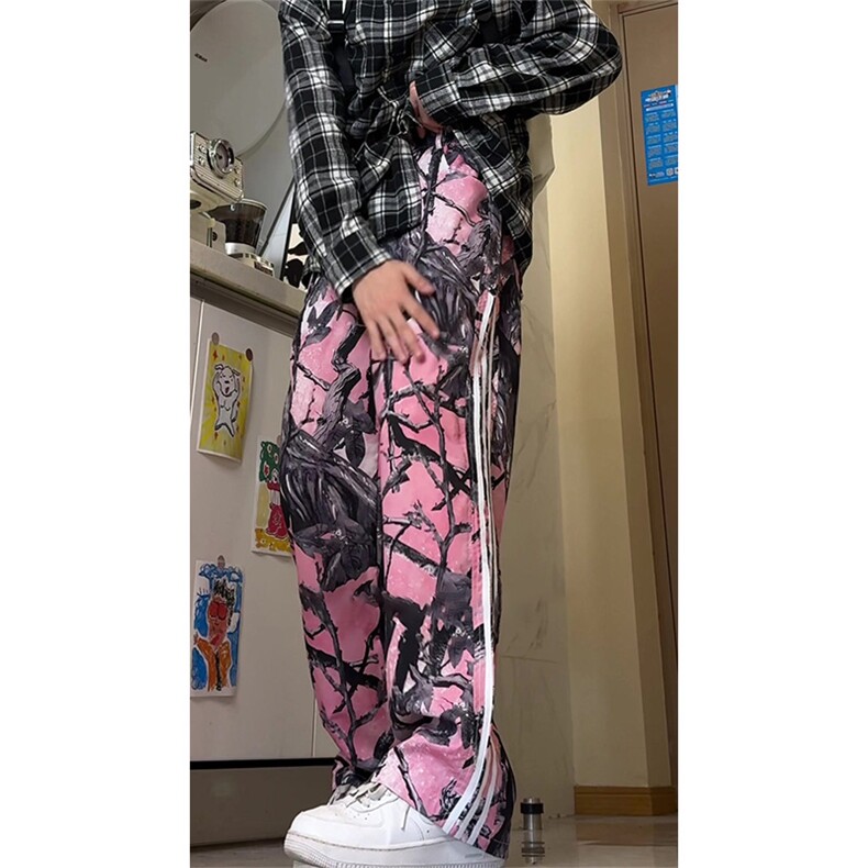 (自家图）档口现货～秋季迷彩树枝三条杠工装休闲裤K088P48,男装工装外套,星座1004-6