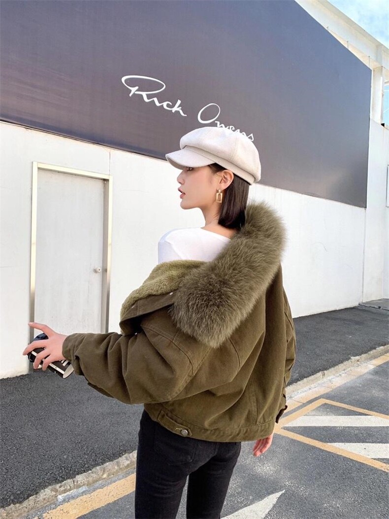 冬款大狐狸毛领加厚，女装，雪儿诱惑